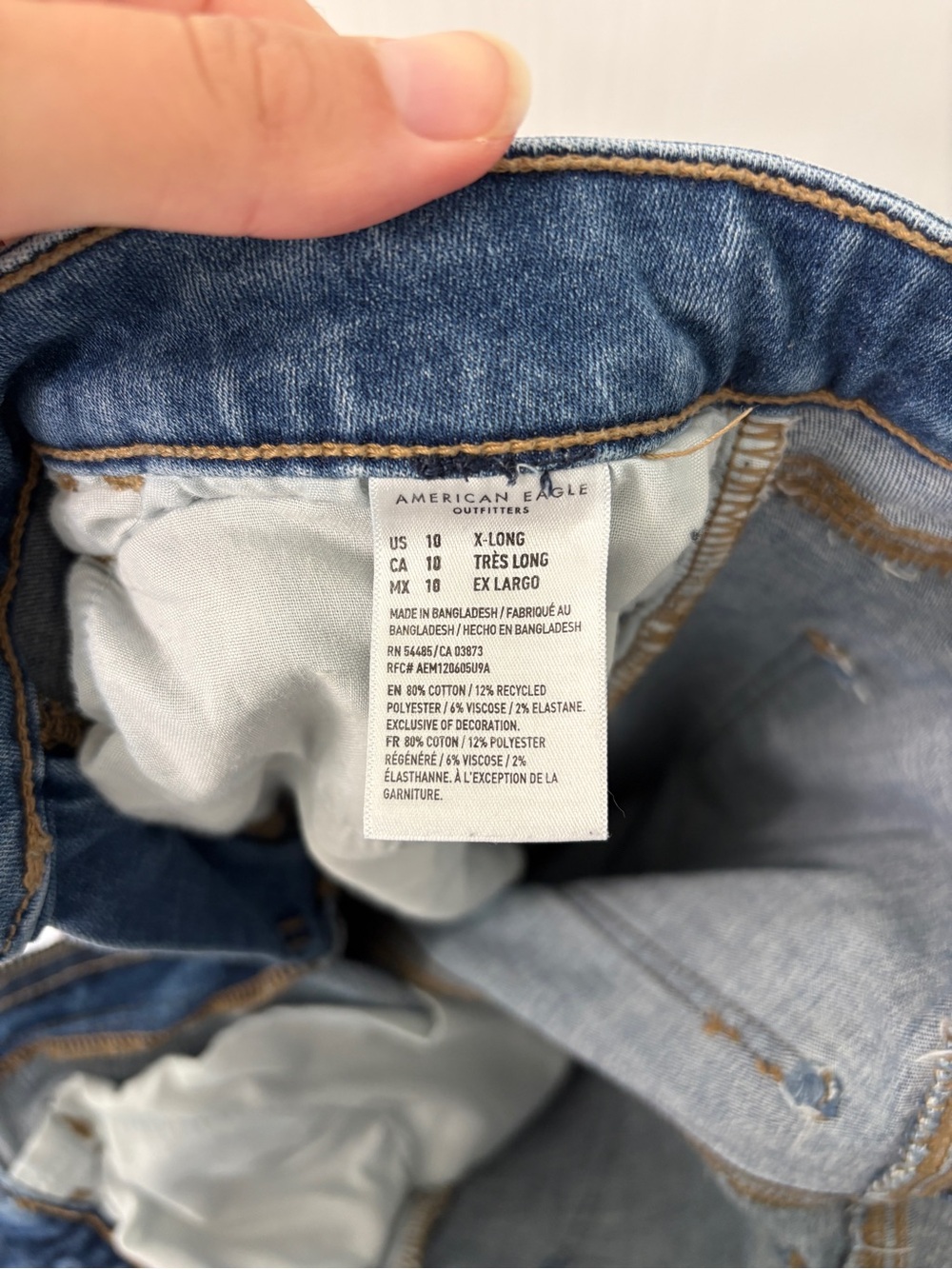 AE Super Medium Wash Hi-Rise Jegging Size 10 X-Long - Picture 4 of 5